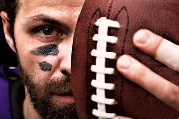 A close-up of an NFL player being evaluated by medical staff on the sideline, with a focus on attention to detail and immediate care.