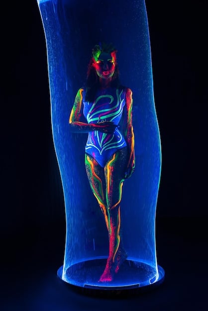 An athlete in a sports lab, surrounded by multiple infrared cameras with reflective markers on their body, undergoing a motion capture analysis for running gait.