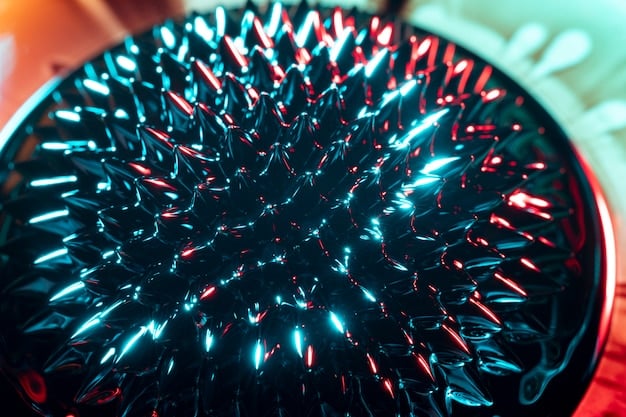 A detailed microscopic view of a battery's internal structure, showing ions moving between electrodes, symbolizing advanced material science research.