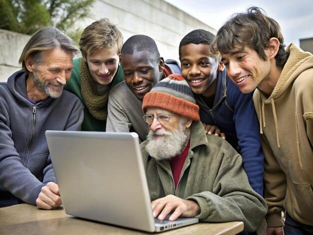A diverse group of people from different demographics (young families, tech professionals, elderly couple) smiling and interacting with various electric vehicle models (SUV, sedan, compact car) at a lively car show, signifying broad consumer appeal.
