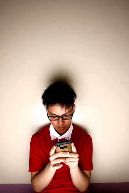A poignant image of a young person looking down at their phone with a distressed expression, while shadowy, aggressive text messages or social media icons loom around them, symbolizing cyberbullying.