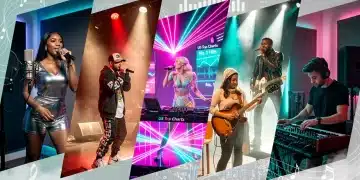 Seven emerging music artists with diverse styles, celebrating their chart success in the US, Q1 2026.