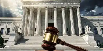 Supreme Court Building with Gavel, symbolising justice and legal decisions for the 2026 docket.